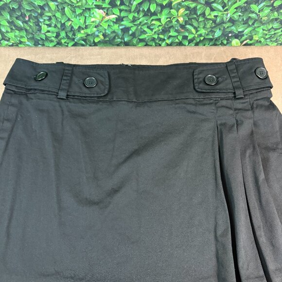 Suzy Shier Mini Skirt Womens Black w/ Side Pleat and Belt Size 13-14 (SKU: 29W) - Picture 2 of 10
